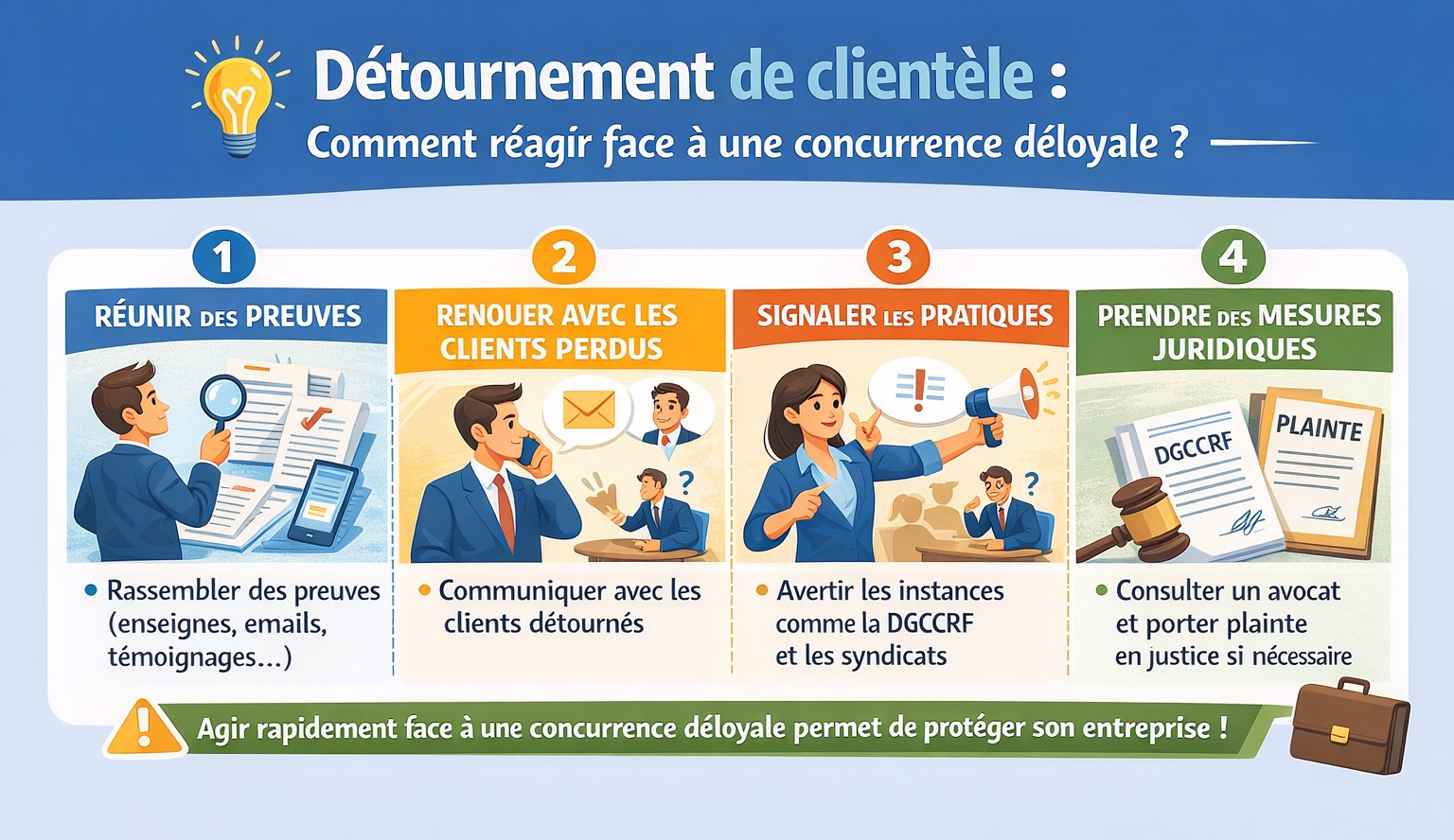 Détournement de clientèle, réagir face à la concurrence déloyale